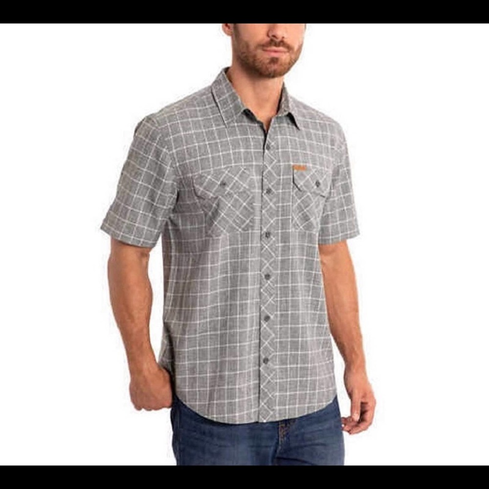 ORVIS Button Down Gray Shirt -Large